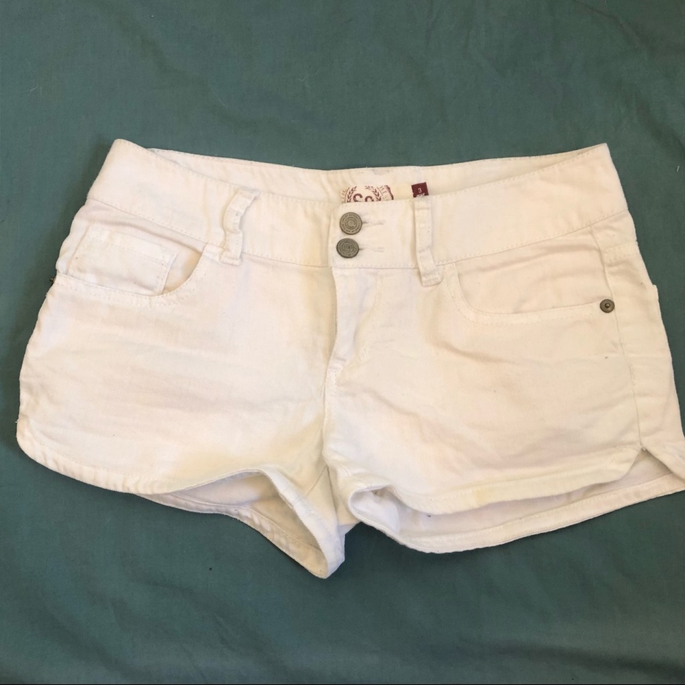 White Jean shorts
